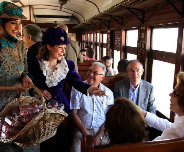 El Tren de la Fresa cumple 40 años acercando a los madrileños a Aranjuez, tierra de fresas